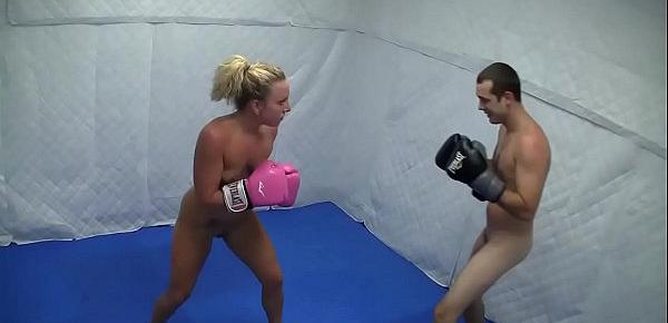  Dre Hazel defeats guy in competitive nude boxing match